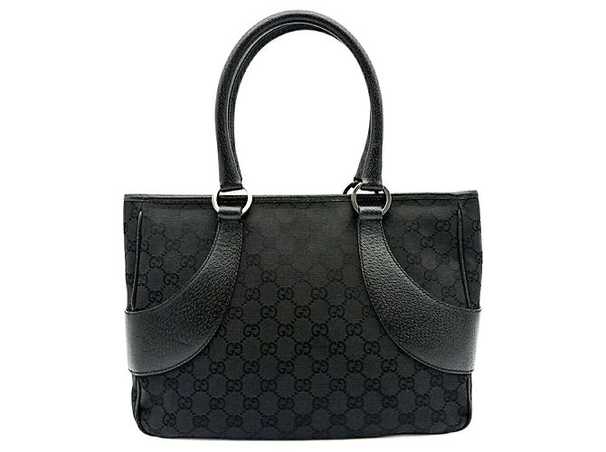 Borsa Tote Gucci in tela GG nera Nero - vista 2
