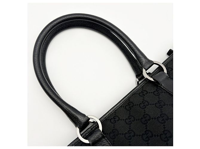 Borsa Tote Gucci in tela GG nera Nero - vista 8