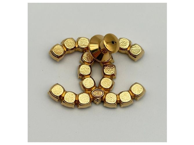 Chanel vergoldete Strass-Brosche Mehrfarben Golden - Ansicht 4