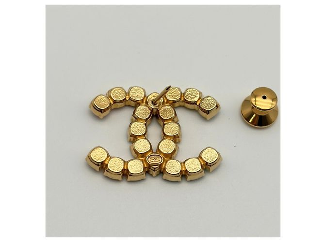 Chanel vergoldete Strass-Brosche Mehrfarben Golden - Ansicht 5