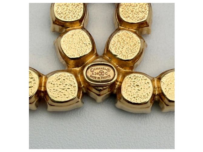 Chanel vergoldete Strass-Brosche Mehrfarben Golden - Ansicht 6