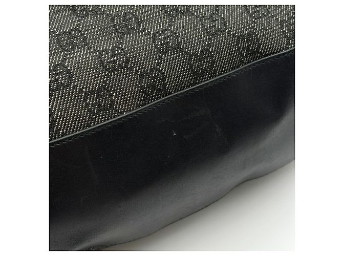 Gucci Bamboo Shoulder Tote Bag Schultertasche Schwarz Anthrazitgrau - Ansicht 10
