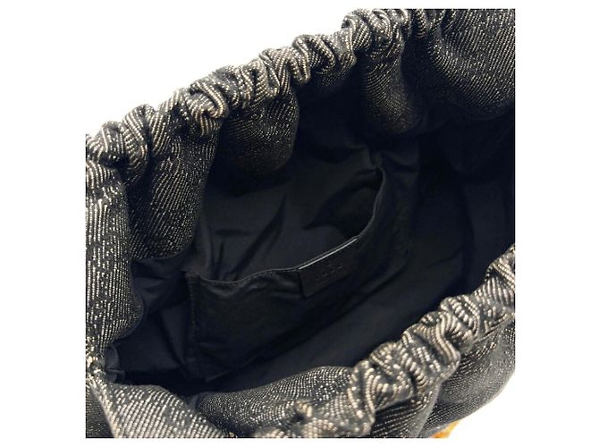 Gucci Bamboo Shoulder Tote Bag Schultertasche Schwarz Anthrazitgrau - Ansicht 16