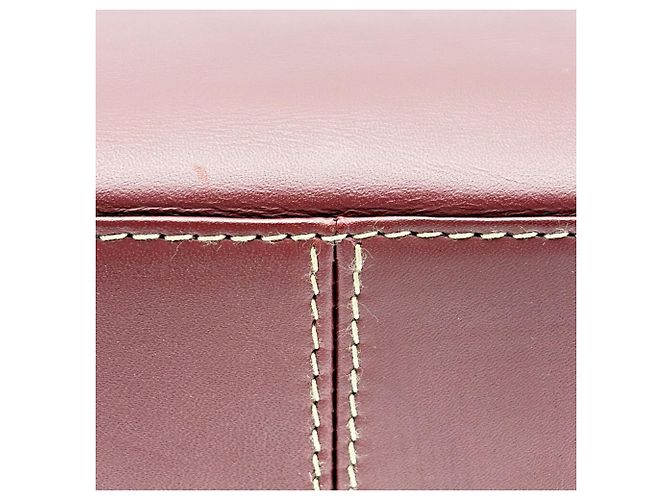 Borsa a tracolla Cartier Must Line in pelle Bordeaux Bordò - vista 11