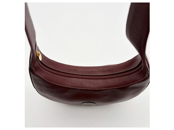Borsa a tracolla Cartier Must Line in pelle Bordeaux Bordò - vista 14