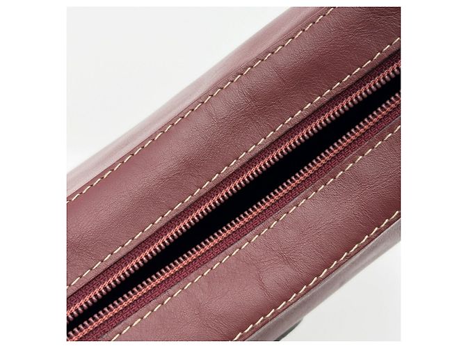 Borsa a tracolla Cartier Must Line in pelle Bordeaux Bordò - vista 16