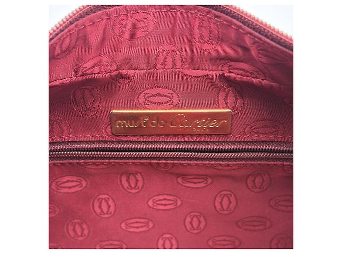 Borsa a tracolla Cartier Must Line in pelle Bordeaux Bordò - vista 18
