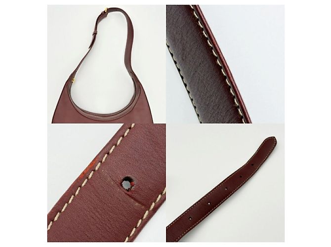 Borsa a tracolla Cartier Must Line in pelle Bordeaux Bordò - vista 6