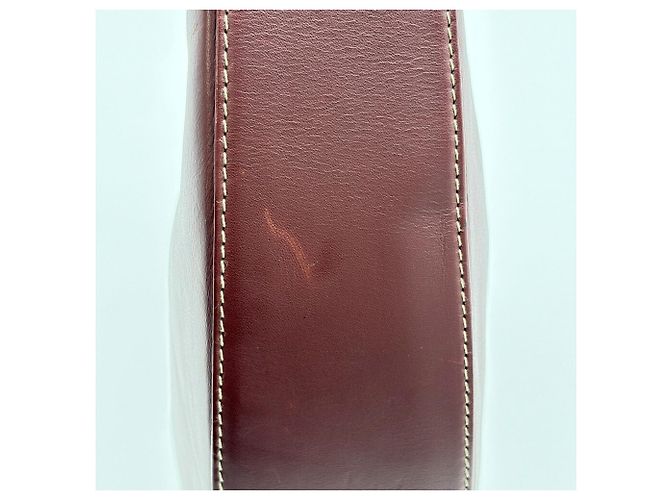Borsa a tracolla Cartier Must Line in pelle Bordeaux Bordò - vista 8