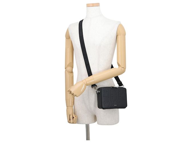 Borsa a tracolla Christian Dior in pelle nera Nero - vista 4