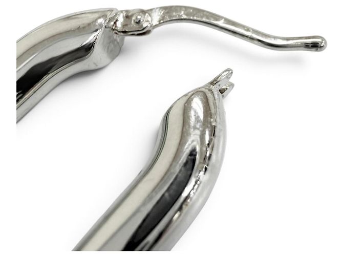 Orecchini a cerchio con catena ovale Bottega Veneta in argento 925 - vista 6