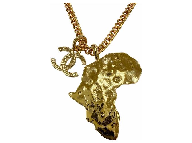 Collar Chanel G23A de metal con logo Coco, perlas eco y pedrería Dorado - vista 4