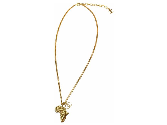 Collar Chanel G23A de metal con logo Coco, perlas eco y pedrería Dorado - vista 5