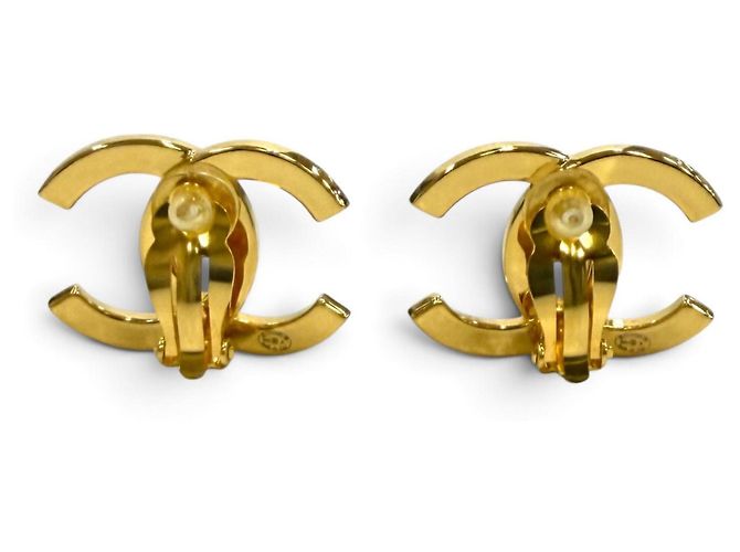 Chanel B20A Coco Mark Logo Große Clip-Ohrringe Golden - Ansicht 2