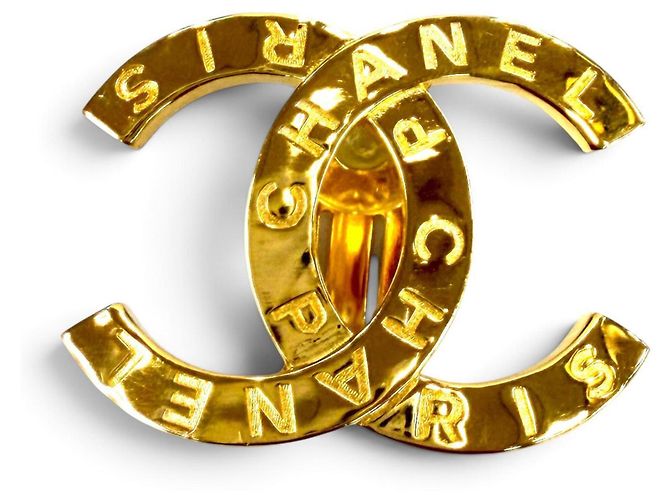 Chanel B20A Coco Mark Logo Große Clip-Ohrringe Golden - Ansicht 5