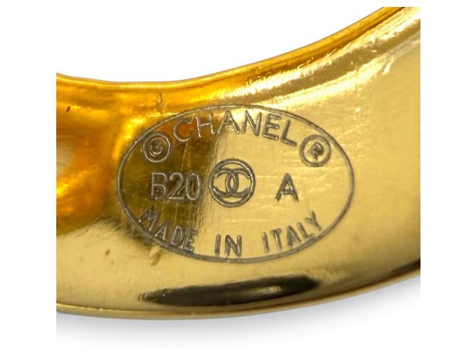 Chanel B20A Coco Mark Logo Große Clip-Ohrringe Golden - Ansicht 6