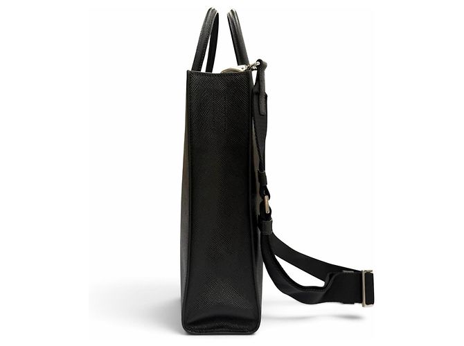 Borsa Tote Prada in pelle Saffiano Nero - vista 4