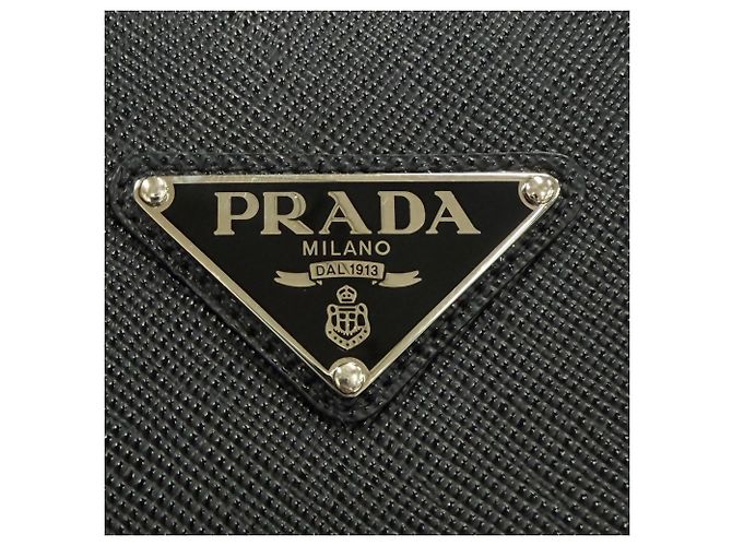 Borsa Tote Prada in pelle Saffiano Nero - vista 9