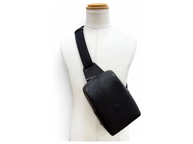 Zaino monospalla Valextra V-Line Nero - vista 2