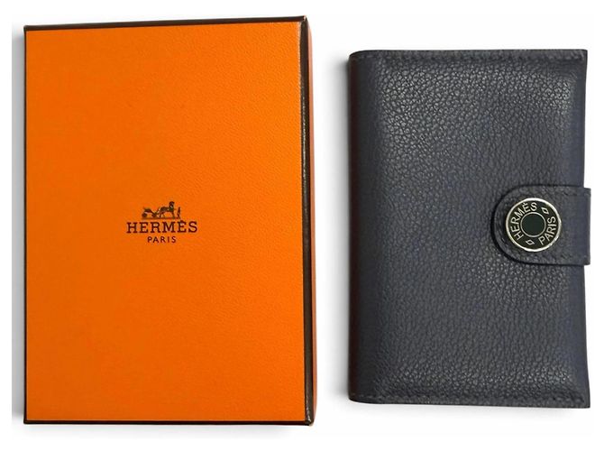 Hermès Tarjetero Hermes Blue Saphir Azul - vista 2