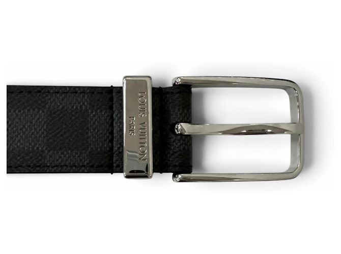 Louis Vuitton 35MM Damier Graphite Ledergürtel Schwarz - Ansicht 4