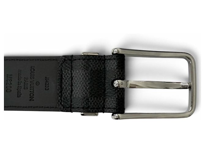 Louis Vuitton 35MM Damier Graphite Ledergürtel Schwarz - Ansicht 5