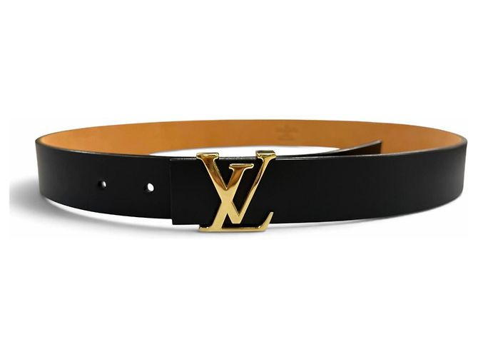 Louis Vuitton M6901V Ceinture Initials Leather Belt Nero - vista 3