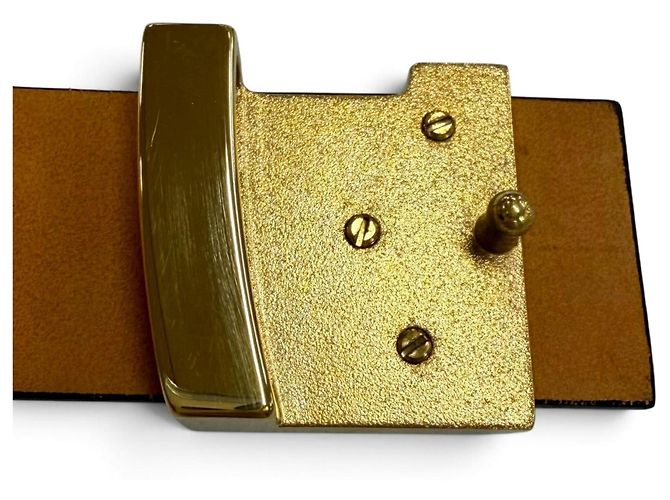 Louis Vuitton M6901V Ceinture Initials Leather Belt Nero - vista 6