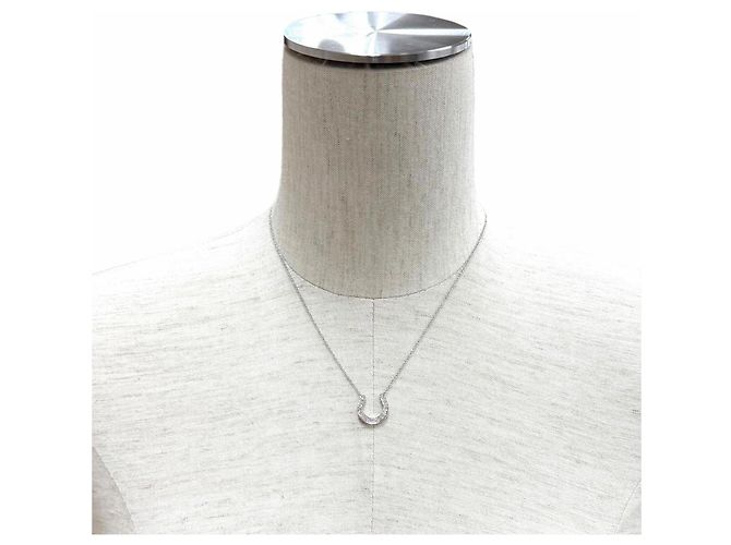 Autre Marque Collana Ferro di Cavallo Tiffany PT950 Diamanti Argento - vista 2