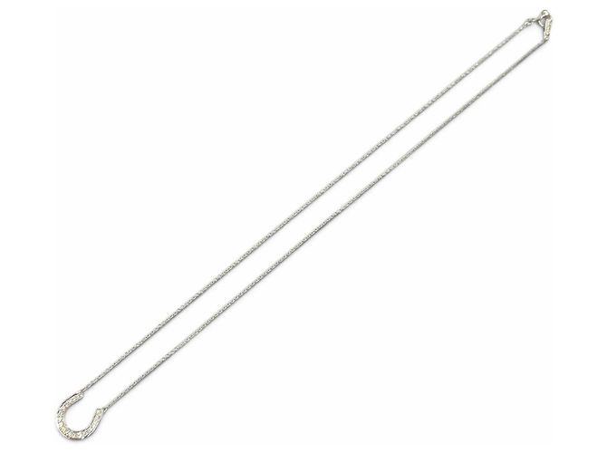 Autre Marque Collana Ferro di Cavallo Tiffany PT950 Diamanti Argento - vista 4