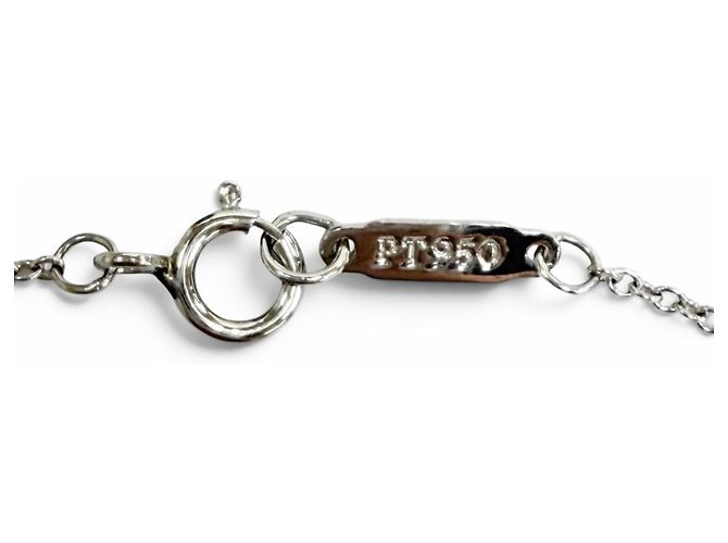 Autre Marque Collana Ferro di Cavallo Tiffany PT950 Diamanti Argento - vista 7
