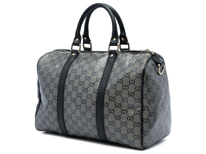 Borsa Boston Gucci Gray Medium GG Crystal Joy Marrone - vista 2