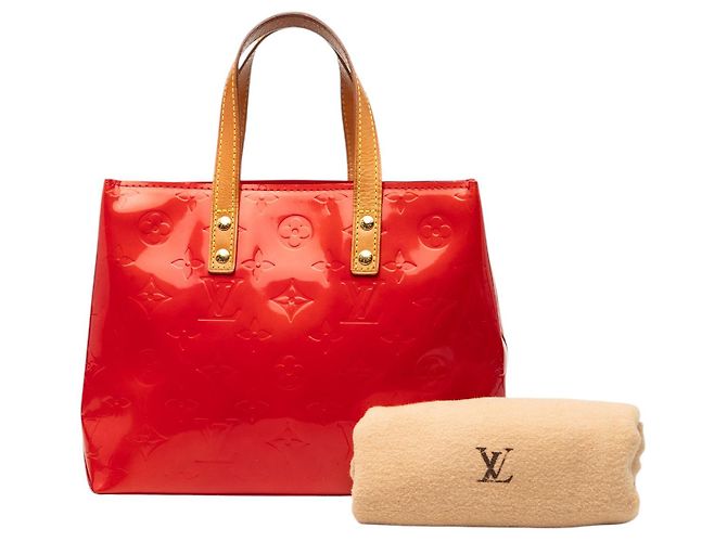 Louis Vuitton Red Monogram Vernis Reade PM Rosso - vista 7