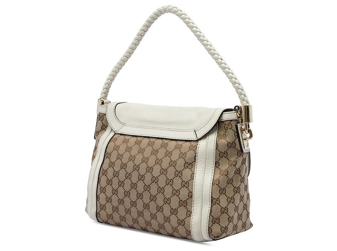 Borsa a patta Gucci Bella in tela GG beige - vista 2