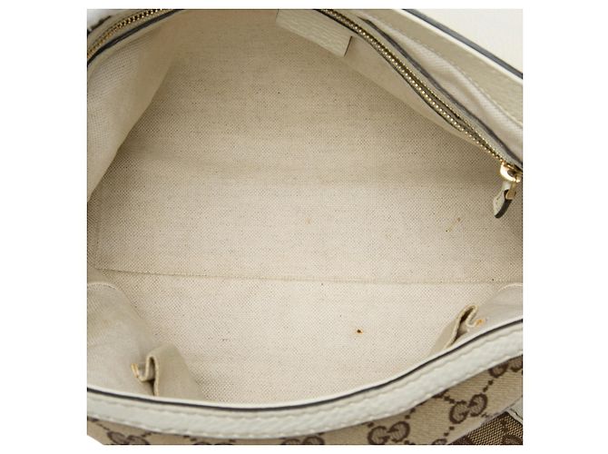 Borsa a patta Gucci Bella in tela GG beige - vista 4