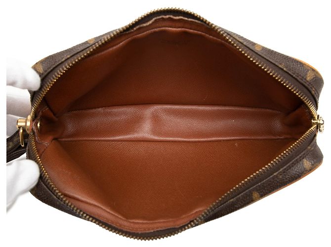 Louis Vuitton Brown Monogram Marly Dragonne PM Castaño - vista 4