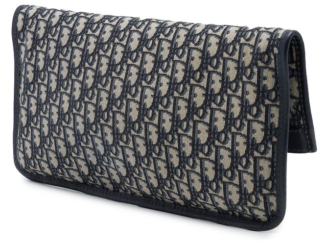 Autre Marque Clutch con patta Dior Blue Oblique Canvas Blu navy - vista 2