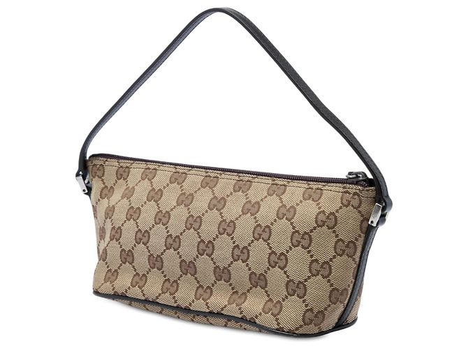 Gucci Beige GG Canvas Boat - vista 2