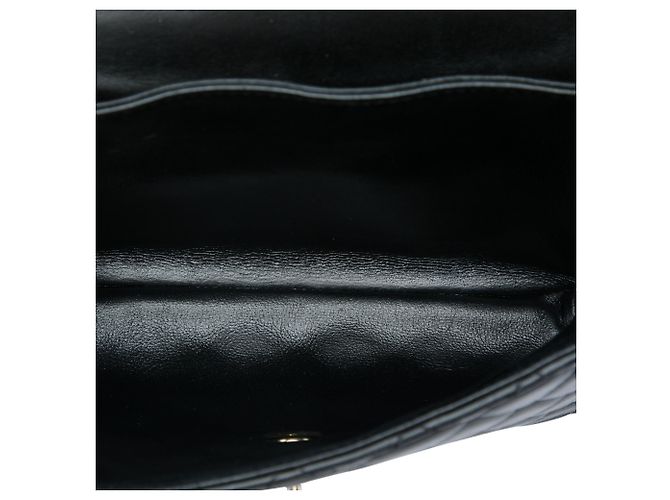 Borsa Chanel Knock on Wood in pelle d'agnello matelassé nera Nero - vista 4