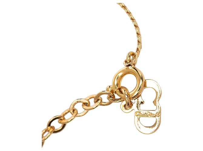 Autre Marque Dior Gold vergoldete Halskette mit CD-Logo-Anhänger Golden - Ansicht 5