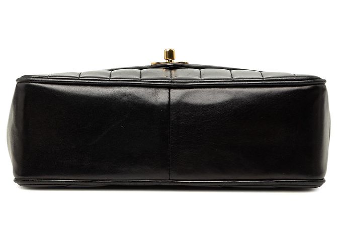 Chanel Black Small Chevron Lambskin Envelope Flap Negro - vista 3