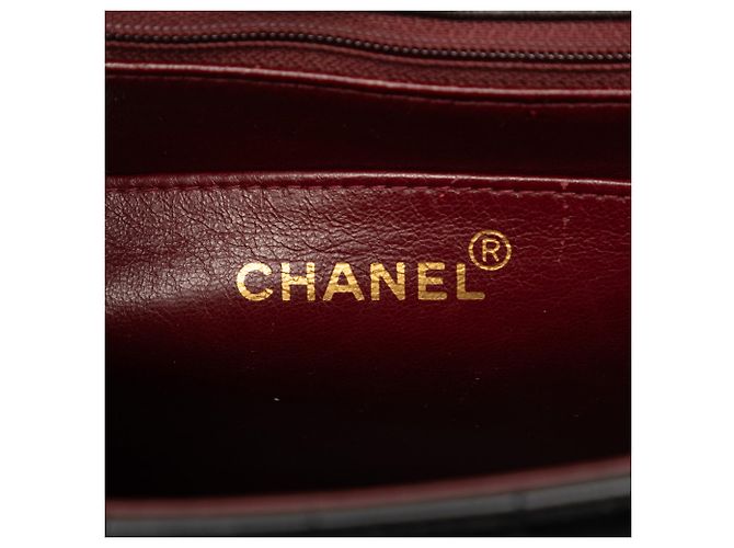 Chanel Black Small Chevron Lambskin Envelope Flap Negro - vista 5