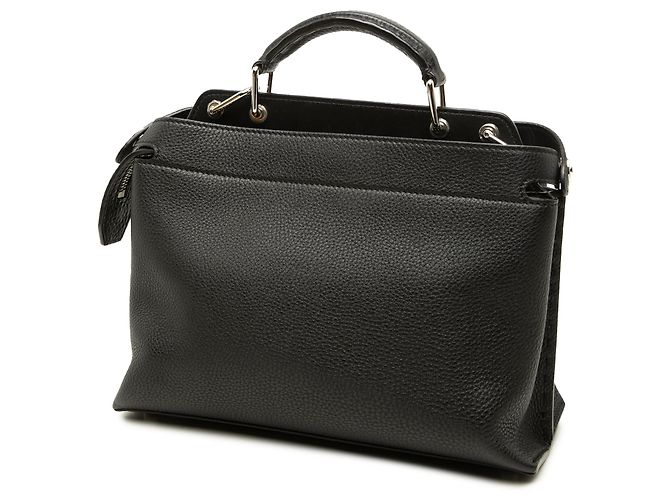 Borsa Fendi Peekaboo Iconic Essential Mini in pelle nera Nero - vista 2