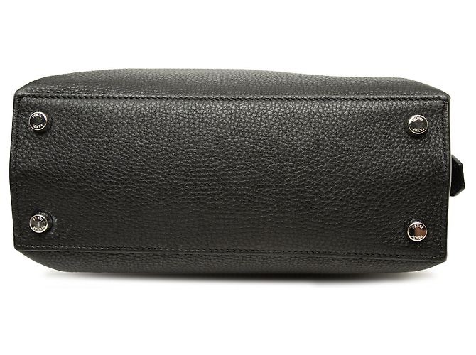 Borsa Fendi Peekaboo Iconic Essential Mini in pelle nera Nero - vista 3