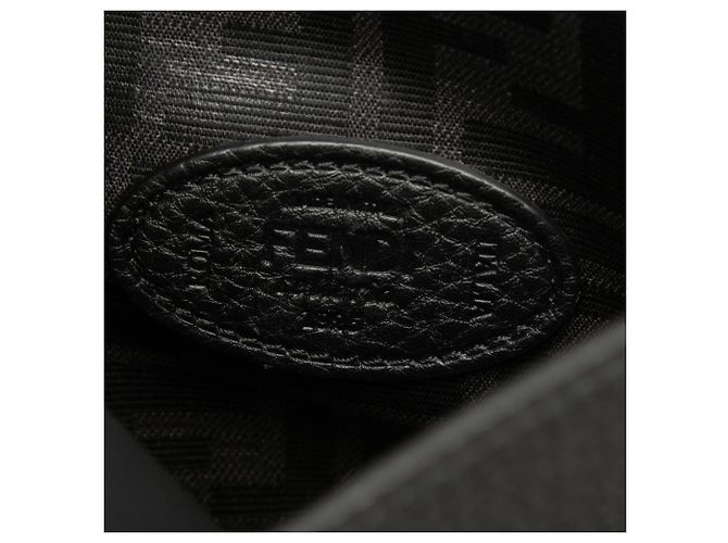 Borsa Fendi Peekaboo Iconic Essential Mini in pelle nera Nero - vista 5