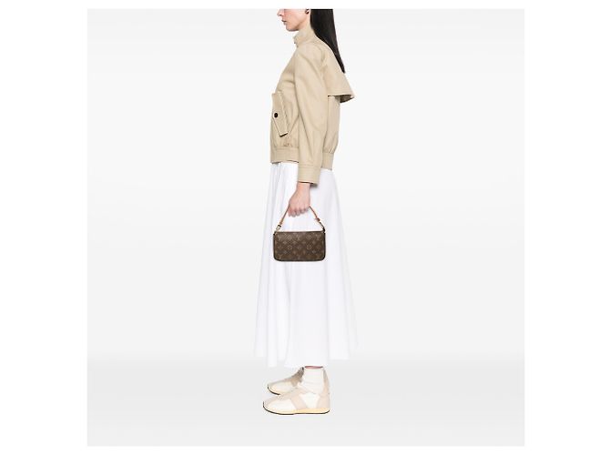 Louis Vuitton Brown Monogram Pochette Accessoires Marrone - vista 6