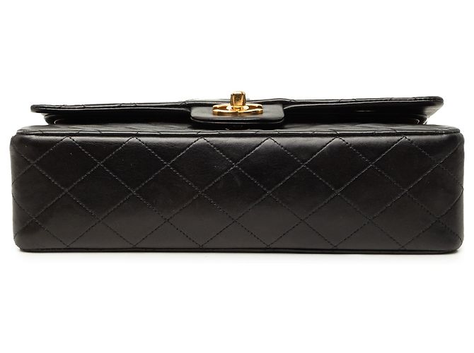 Chanel Black Medium Classic Lambskin Double Flap Schwarz - Ansicht 3