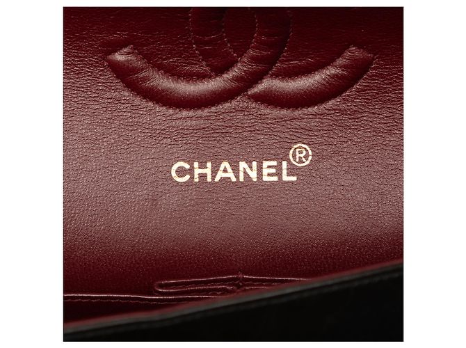 Chanel Black Medium Classic Lambskin Double Flap Schwarz - Ansicht 5