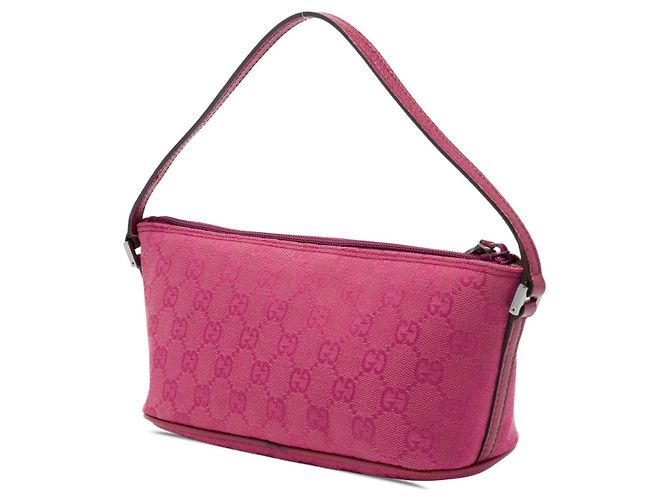 Gucci Pink GG Canvas Boat Rosa - vista 2