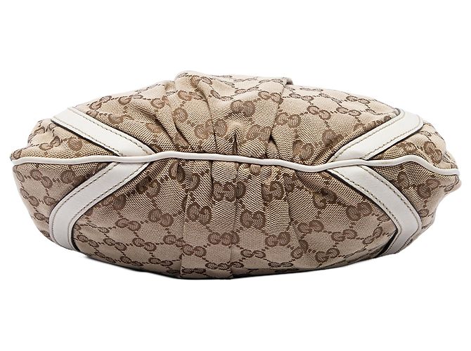Borsa a tracolla Gucci Abbey D Ring in tela GG beige - vista 3